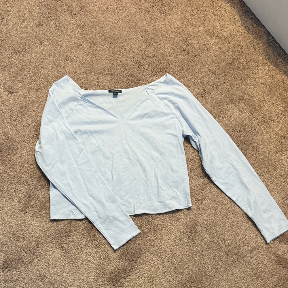 Target Women's Soft Blue Long Sleeve Tee